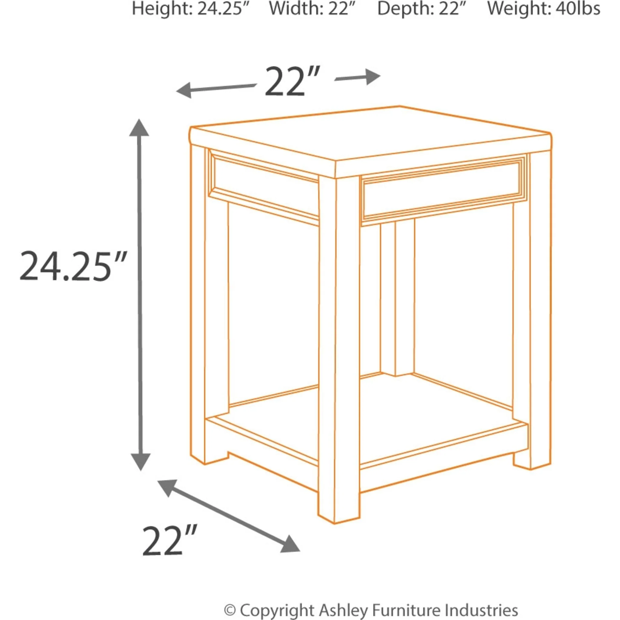 Gavelston Square End Table - Image 5