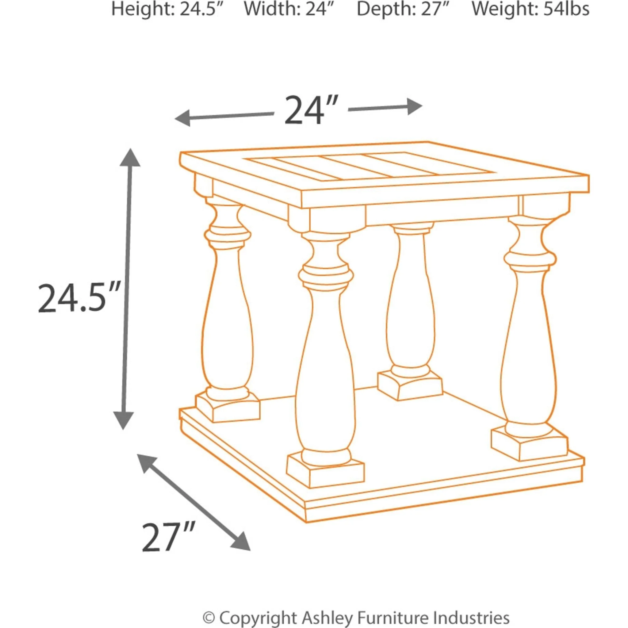 Mallacar Rectangle End Table - Image 5
