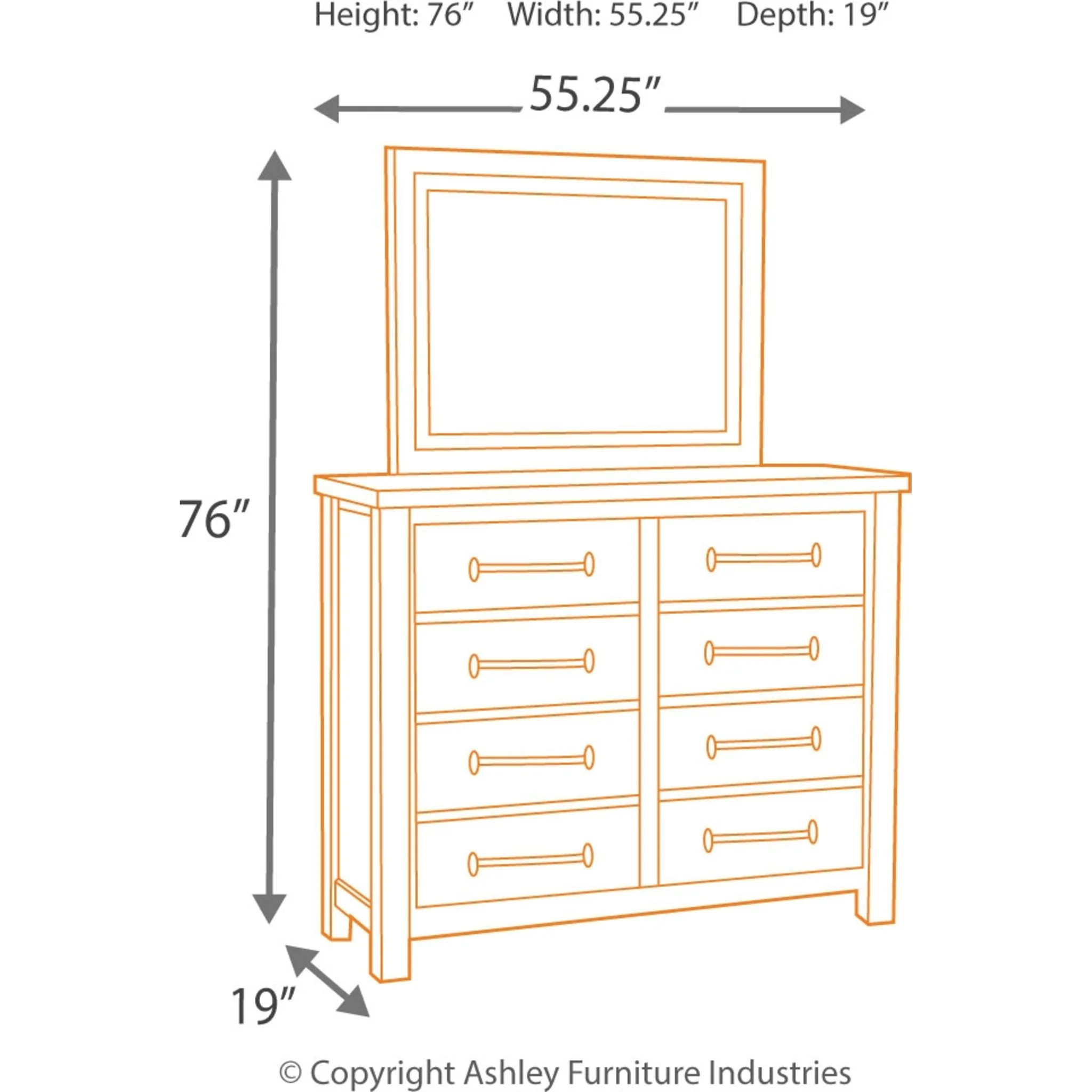 Starmore-Exclusive Dresser and Mirror - Image 4
