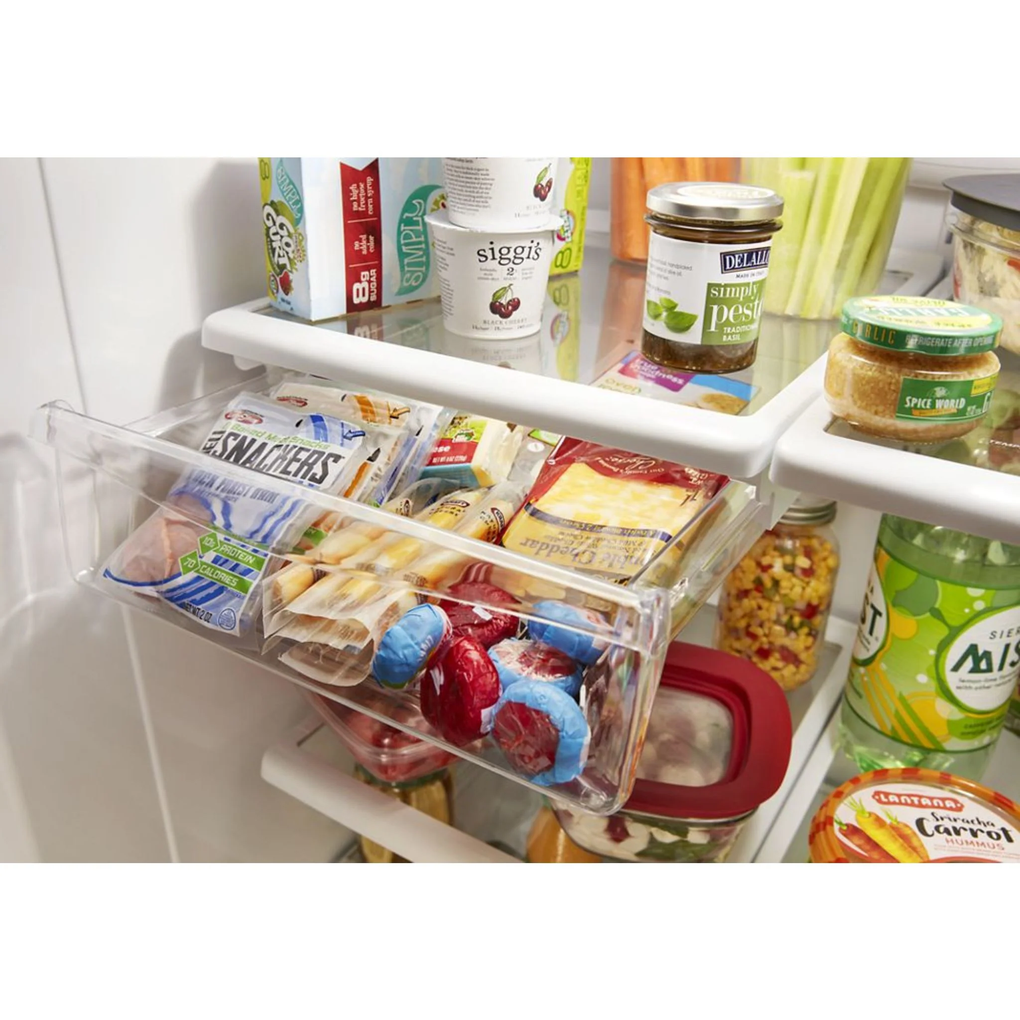 Whirlpool 22 cu. ft. Bottom-Freezer Refrigerator with Freezer Drawer -Black-on-Black (WRB322DMBB) - Image 28